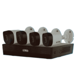 Kit Saxxon 4 Canales HDCVI con Cámaras B10P 1MP 2.8mm (≈100°) + DVR con IA, Entradas y Salidas de Audio