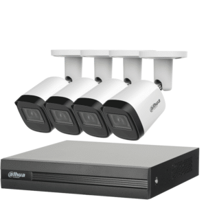 Kit Dahua 4 Cámaras Metálicas 5MP B2A51-U + DVR WizSense con IA