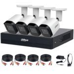 Kit Dahua 4 Canales 2MP HDCVI XVR1B04-I WizSense con IA + Cámaras B2A21N-U-IL-A Dual Light con Micrófono Integrado