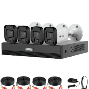 Kit Saxxon 4 Canales HDCVI con Cámaras B20P 2MP 2.8mm Policarbonato + DVR con Detección Inteligente