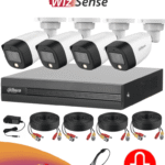 Kit Dahua 4 Cámaras Full Color 2MP con Micrófono Integrado + DVR WizSense con IA