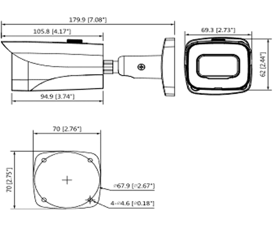 Cámara Bullet Starlight 1080p 2 Megapixeles 0 004 Lux a Color WDR Real 120dB Lente 3.6 mm IR de 40 Mts Microfono Integrado y 1 Entrada de Audio IP67 3DNR - DH-HAC-HFW2241EN-A-0360B - Imagen 5