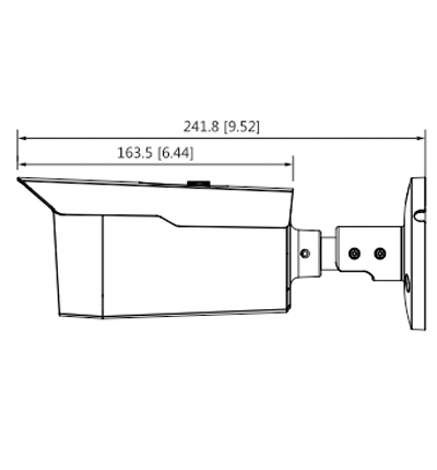 Camara Metalica Bullet de 5 Megapixeles Lente de 3.6 mm 92 Grados de Apertura IR de 80 Mts IP67 Soporta: CVI/CVBS/AHD/TVI - DH-HAC-HFW1500DN-0360B - Imagen 2