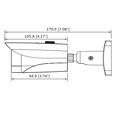 Cámara Bullet Full Color 2 Megapixeles Serie Pro Lente de 3.6 mm Microfono Integrado + 1 Entrada de Audio Full Color-Starlight Sin Leds WDR Real IP67 - DH-HAC-HFW2249EN-A-NI-0360B - Imagen 4
