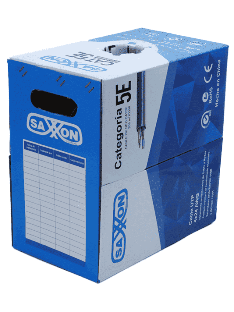 Bobina de Cable UTP Cat5e 305 Metros CCA Color Gris Uso Interior Cert ISO9001 UL 444 RoSH ANSI/TIA EI-568B - OUTP5ECCA305G - Imagen 2