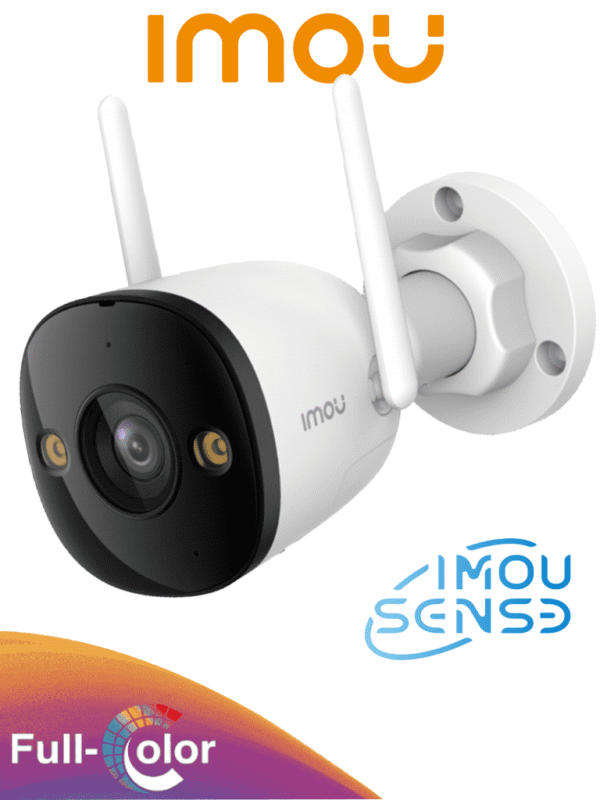 Cámara IP Bullet Wi Fi de 5MP Full Color con IMOU Sense visión nocturna inteligente audio bidireccional disuasión activa 108° de visión IR 30m H.265 IP67 y ranura MicroSD - IPC-S3EN-5M0WE