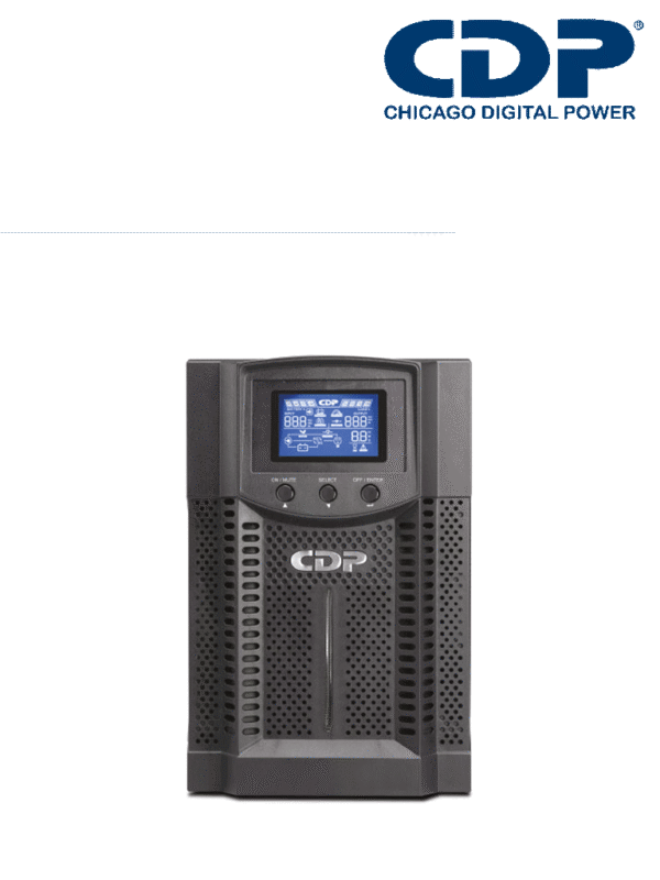 UPS 1000VA 900W torre 4 Terminales de salida Pantalla LCD Baterias 12V a 9AH X 2 Voltaje de entrada 120VCA - UPO11-1