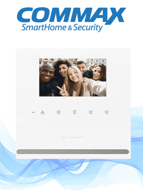 Monitor para video portero Commax de 4.3 pulgadas Soporta 2 frentes de calle y auricular 29041 Conexión a 4 hilos - CDV-43Y