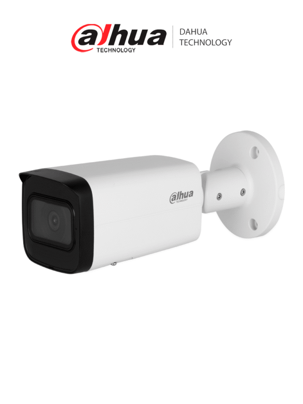 Cámara IP Bullet 4k 8 Megapixeles Lente de 3.6 mm WizSense H.265+ WDR Real 104° IR 80 Mts IP67 E&S de Alarma Ranura MicroSD PoE/SMD Plus - DH-IPC-HFW2841T-AS