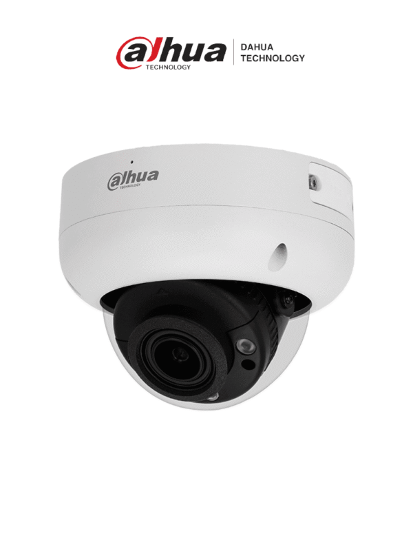 Cámara IP Domo Antivandálica 4 MP con lente motorizado 2.7-13.5mm e IR 40m cuenta con IA WizSense Detección de Movimiento Inteligente Protección Perimetral Starlight PoE WDR H.265+ y protección IP67 e IK10 - DH-IPC-HDBW3441R-ZS-S2