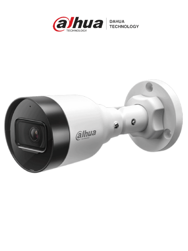 Cámara IP Bullet de 4 Megapíxeles lente de 2.8mm con ángulo de visión de 104 grados IR de 30 m compresión H.265+ micrófono integrado PoE WDR real y clasificación IP67 ideal para monitoreo exterior - DH-IPC-HFW1431S1-A-S6