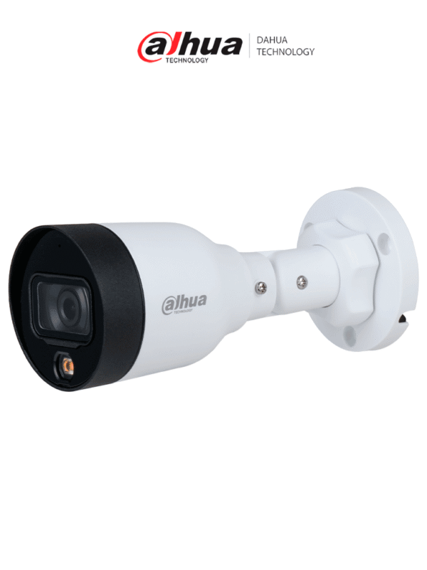 Camara IP Bullet 2 MP Full Color 2.8mm 102° de apertura micrófono integrado H.265+ luz visible de 15 m IP67 PoE DWDR - DH-IPC-HFW1239S1-A-LED-S6