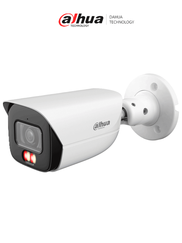 Camara IP Bullet de 4 Megapixeles con Iluminador dual WizSense Lente de 2.8mm 107 Grados de Apertura Microfono Integrado IR de 50 Metros SMD 4.0 Acu Pick AI SSA WDR Real IP67 Ranura para MicroSD PoE - DH-IPC-HFW3449E-S-IL