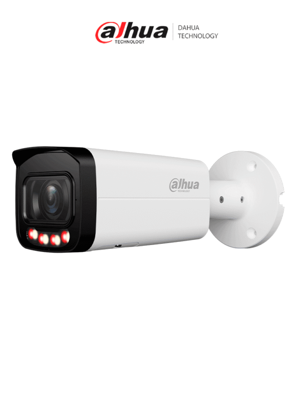 Cámara Bullet IP de 5MP con iluminador dual inteligente Full Color y tecnología WizSense Cuenta con micrófono integrado clasificación IP67 y ofrece imágenes claras y nítidas - DH-IPC-HFW2549T-ZAS-IL