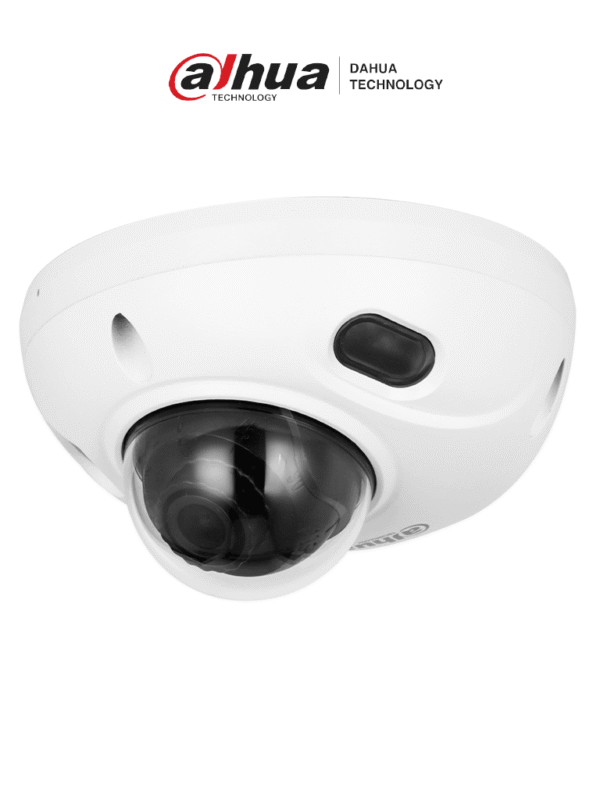 Cámara IP Domo Antivandálica de 2MP con lente de 2.8mm y 107° de apertura Cuenta con WizSense visión nocturna de 30m micrófono integrado SMD 4.0 AI SSA IP67 PoE IK10 WDR real y E/S de alarmas y audio - DH-IPC-HDBW3241F-AS-S2