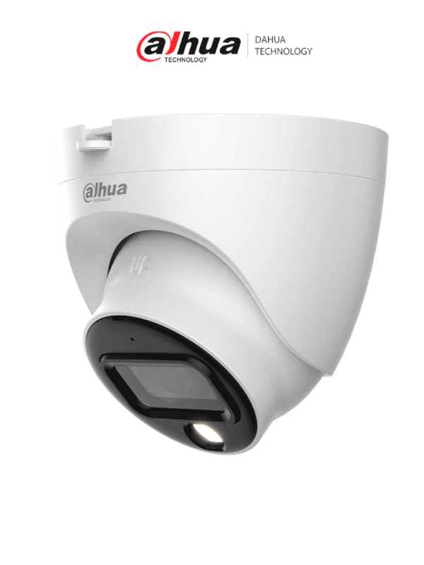 Cámara Domo de 2 Megapixeles ofrece video Full Color con lente de 2.8mm WDR de 130 dB visión de 107° micrófono integrado y 30 m de iluminación LED; IP67 fácil de instalar - DH-HAC-HDW1239TLQN-A-LED