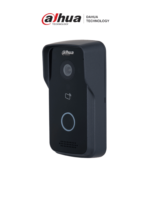 Frente de Calle de Videoportero IP Alámbrico Angulo Visión 107 Grados con WDR Soporta Apertura de Puerta por APP Tarjeta y desde Monitor Uso Exterior IP65 PoE Soporta Hasta 10 Monitores - DHI-VTO2111D-P-S3