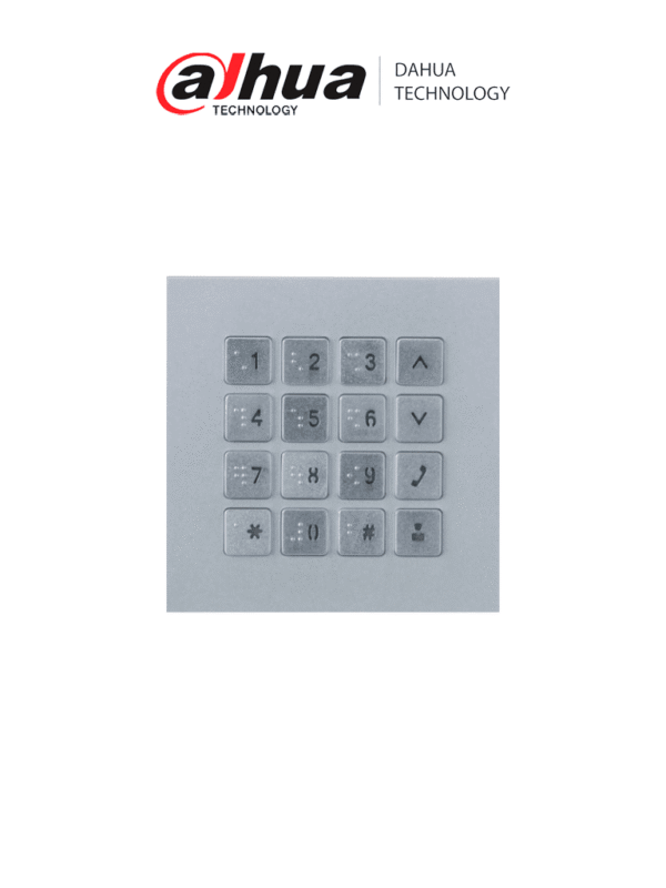 MODULO CON TECLADO NUMERICO ANTIVANDALICO CONEXION RS485 COMPATIBLE CON VTO4202FP - DHI-VTO4202F-MK
