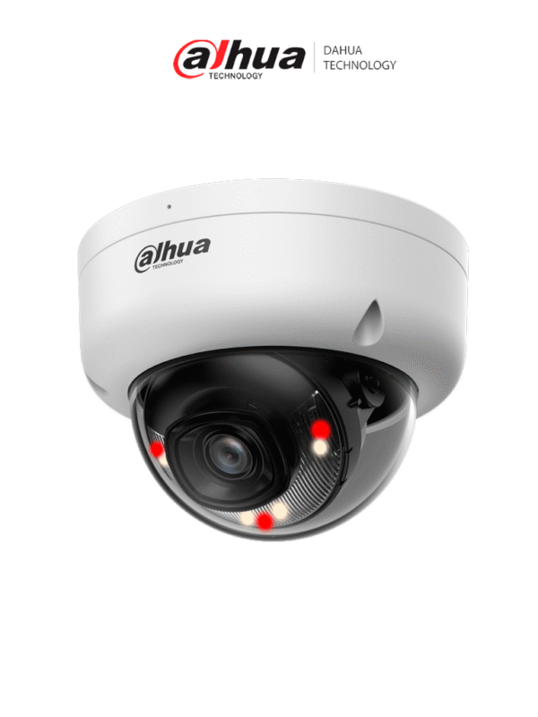 Cámara IP Domo Antivandalica de 2 Megapixeles Iluminador Dual Lente de 2.8mm 104 Grados de Apertura Micrófono incorporado Detección de movimiento IP67 PoE - DH-IPC-HDBW1239E1-A-IL