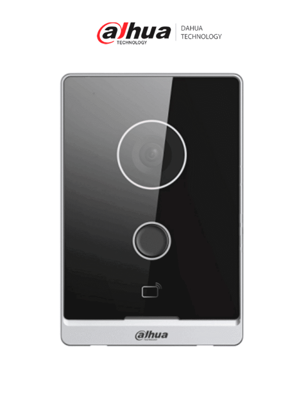 Frente de Calle WiFi para Videoportero IP ultradelgado y estético Cámara de 2MP con ángulo de 125° Permite apertura con tarjeta Mifare app o monitor Resistente IP65 con PoE y entradas salidas de alarma Ideal para seguridad - DHI-VTO2211G-WP