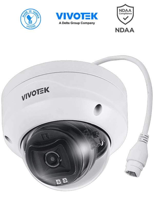 Camara IP Domo Vortex Premium Series 5 Megapixeles Smart IR 30mts WDR Pro Lente Fijo 2.8mm Advance AI Deep Search Protección IP66 IK10 NDAA Almacenamiento interno 256GB - FD833-HV(1Y)