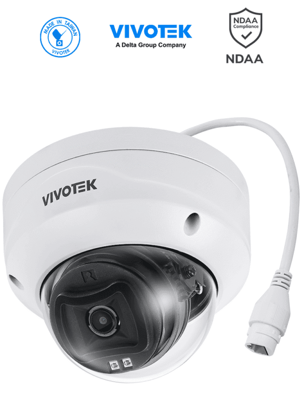Camara IP domo exterior 5 MP Smart IR 30mts WDR Pro Lente Fijo 2.8mm Smart VCA Deep Search Protección IP66 IK10 SNV Ciberseguridad Trend Micro NDAA ONVIF - FD9383-HV