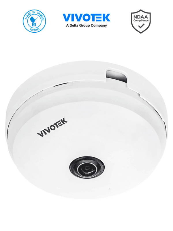 Cámara IP fisheye interior 5 Megapixeles Visión hemisférica 360º Smart Stream III WDR Pro 3DNR Micrófono integrado SNV Ciberseguridad Trend Micro Ranura de tarjetas MicroSD ONVIF NDAA - FE9180-H-v2