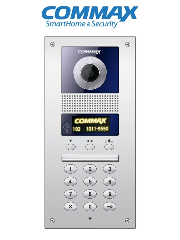 Frente de calle para solución de videoporteros para apartamentos soporta hasta 300 monitores de la marca Commax cuenta con función de apertura de puerta compatible con estación de guardia - DRC-GUC