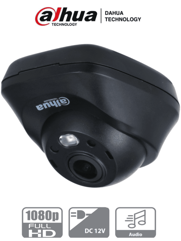 DAHUA HAC-HDW3200LN - Cámara Mini Domo de 2 megapíxeles Lente de 2.1mm Gran Angular con 132 Grados de Apertura Micrófono Integrado IR de 3 Metros Soporta: CVI/CVBS/AHD/TVI - DH-HAC-HDW3200LN