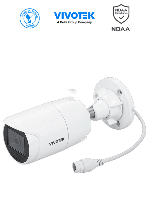 Camara IP Bullet Vortex Premium Series 5 Megapixeles IR 30mts WDR Pro Lente Fijo 3.6 mm Advance AI Deep Search Microfono Integrado Protección IP66 IK10 NDAA Almacenamiento interno 256GB - IB833-HV(1Y)