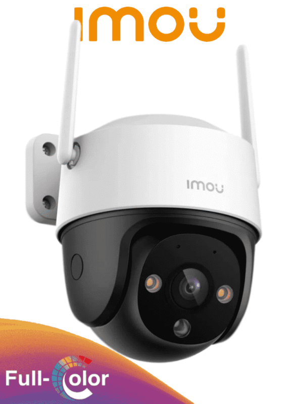 Cámara IMOU Cruiser IP PT de 5MP con Wi Fi Full Color audio bidireccional IR 30m micrófono y altavoz integrados disuasión activa sirena 110dB autotracking ranura MicroSD e IP66 - IPC-K7CN-5H1WE
