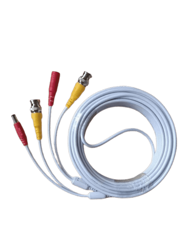 Cable Coaxial Armado de 10 Metros para Video y Energía Color Blanco Soporta Cámaras HD Conectores BNC y de Energía Soporta: AHD/CVI/TVI/CVBS - LMG-BNC10W