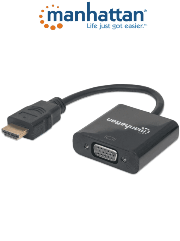 Convertidor HDMI a VGA Puerto HDMI Macho a VGA hembra Imágenes en Alta Definición en Monitor VGA - 151467