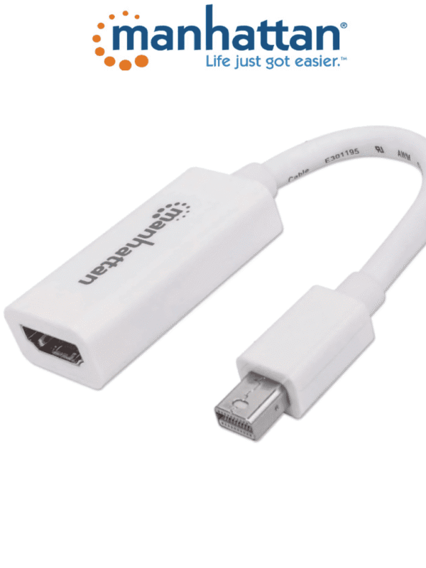 Adaptador Pasivo de Mini DisplayPort a HDMI Mini DisplayPort Macho a HDMI Hembra Soporta Una Resolución de 1080p@60Hz Soporta Audio sin Compresión - 322461