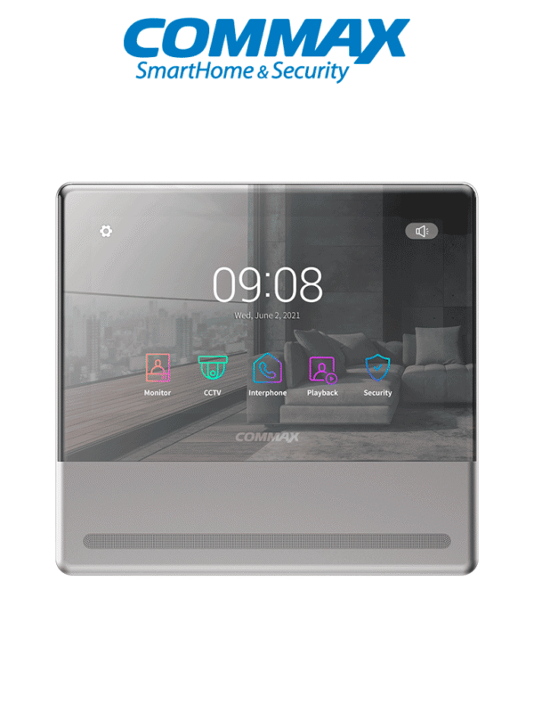 Monitor Touch para Videportero Pantalla de 7" y Wifi App Hey Commax Memoria SD Soporta 2 Frentes de Calle y 2 Cámaras Análogas - CMV-70MX