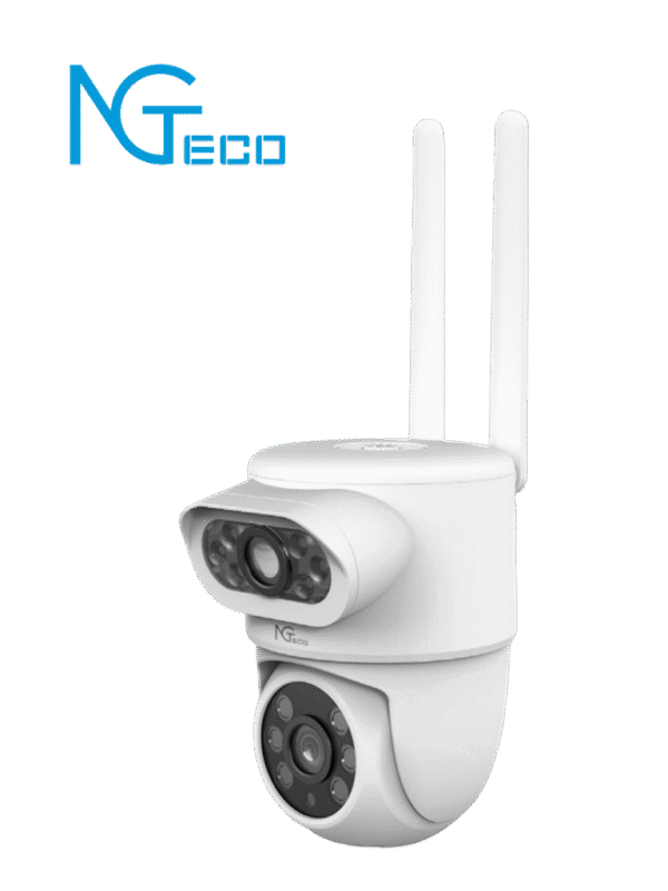 Cámara PTZ Wi Fi 4MP Lente Dual Monitoreo 2 Áreas Detección Humana Audio 2 Vías Paneo y Tildeo Almacenamiento Local y en la Nube - SH01-C8AN