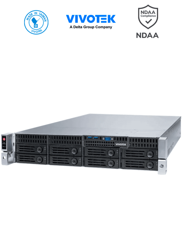 Grabador de video IP NVR 32 canales 8 bahias VSS Pro integrado Deep Search Salida HDMI con doble fuenta de energia 512Mbps expandible hasta 128 canales NDAA y ONVIF - NR9581-v3