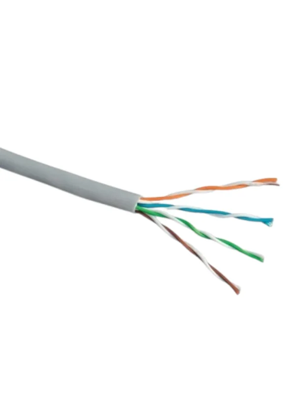 Bobina de Cable UTP 305 m de Cobre NetKey Gris Claro Categoría 5e (24 AWG) PVC (CM) de 4 pares - NUC5C04IG-CE