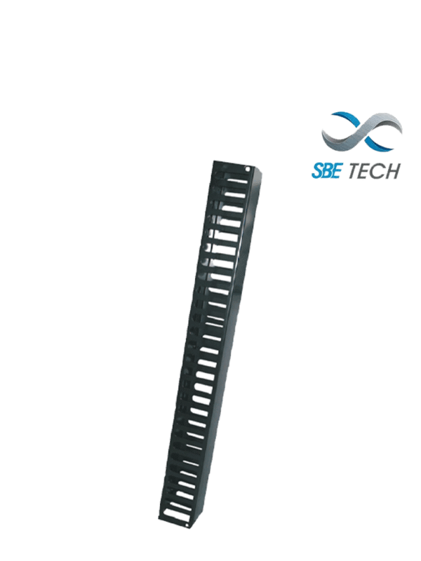 Organizador de cable vertical 3 5 20 UR sencillo con canal 3" x 3" - SBE-OV20URS