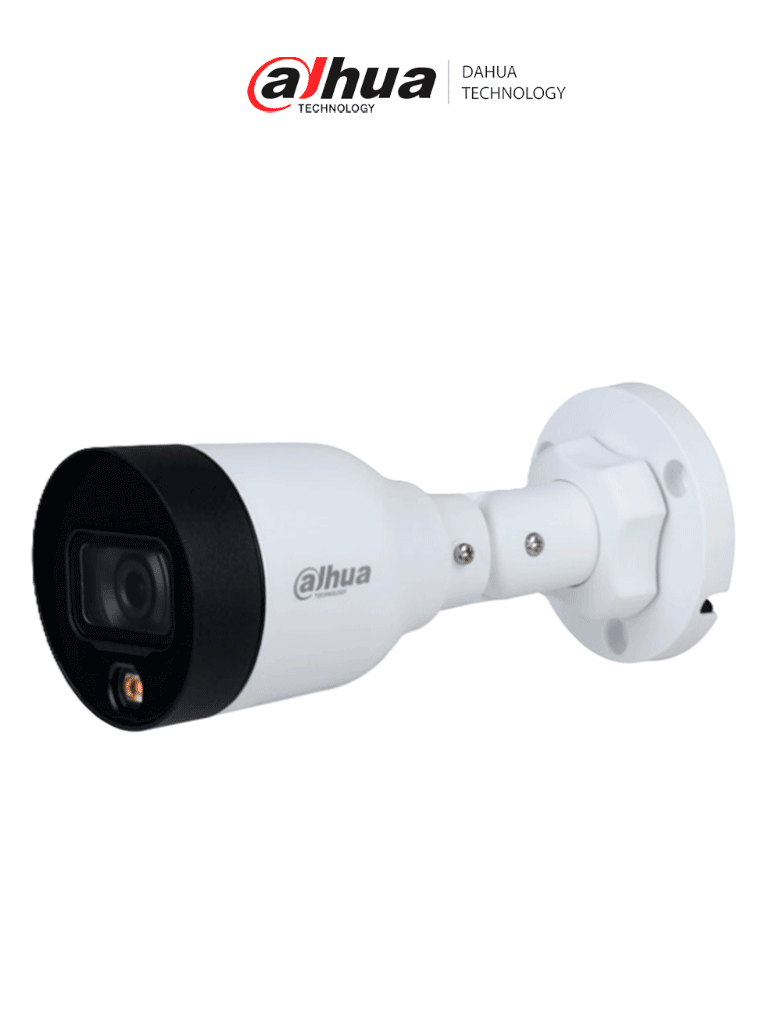 Cámara IP Bullet Full Color 2 Megapixeles Lente de 2.8mm 106° Luz Blanca de 10 Mts Detección de movimiento H.265 IP67 PoE DWDR - DH-IPC-HFW1239S1N-LED-0280B-S4
