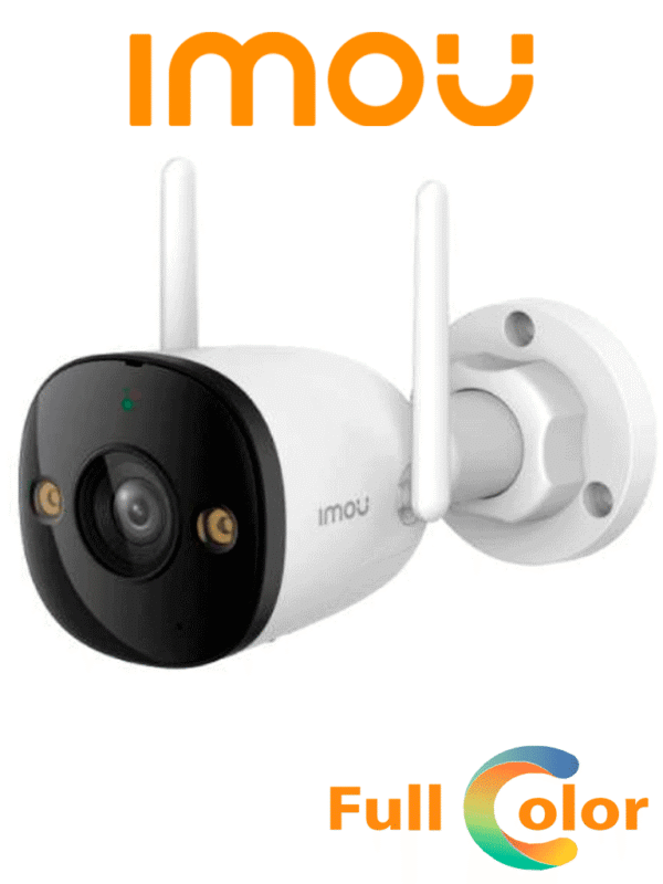 Cámara IP Bullet Wi Fi de 3MP cuenta con micrófono integrado 102° de visión H.265 lente de 2.8mm detección de humanos IR 30m IP67 y ranura MicroSD - IPC-K3DN-3H0WF