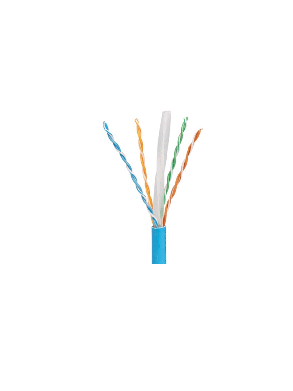 Bobina de Cable 100% cobre Categoría 6 UTP 4 Pares 23 AWG 1 000 pies (305 metros) Azul - PUC6004BU-FE
