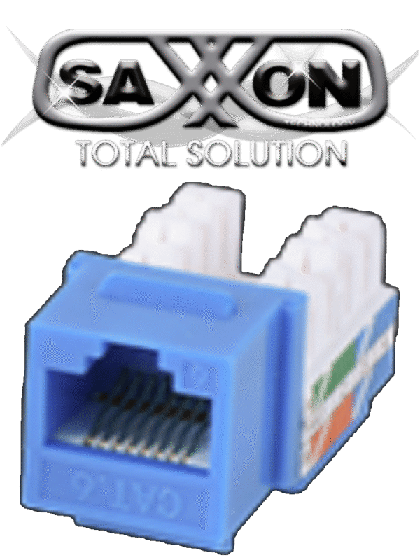 Modulo jack keystone RJ45 8 Hilos CAT 6 Compatible con calibres AWG 22-26 Color azul - M265-6 BLUE