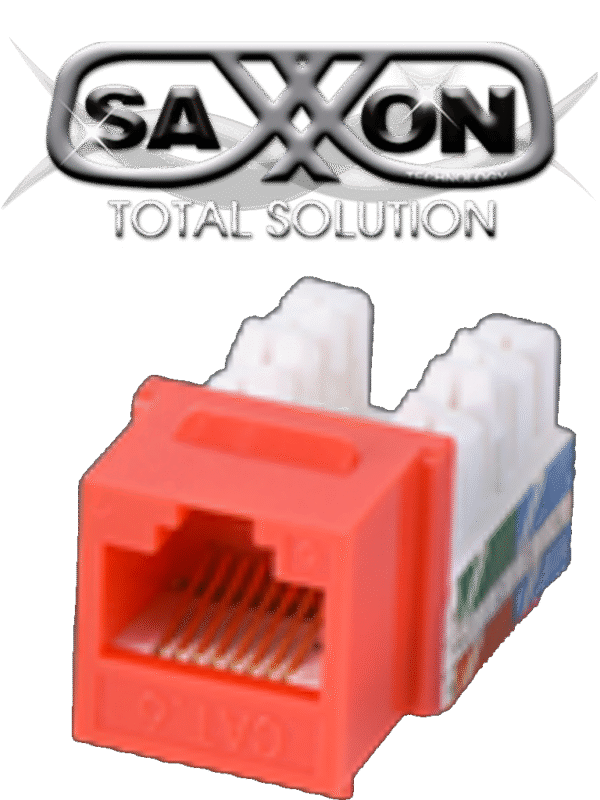 Modulo jack keystone RJ45 8 Hilos CAT 6 Compatible con calibres AWG 22-26 Color rojo - M265-6 RED