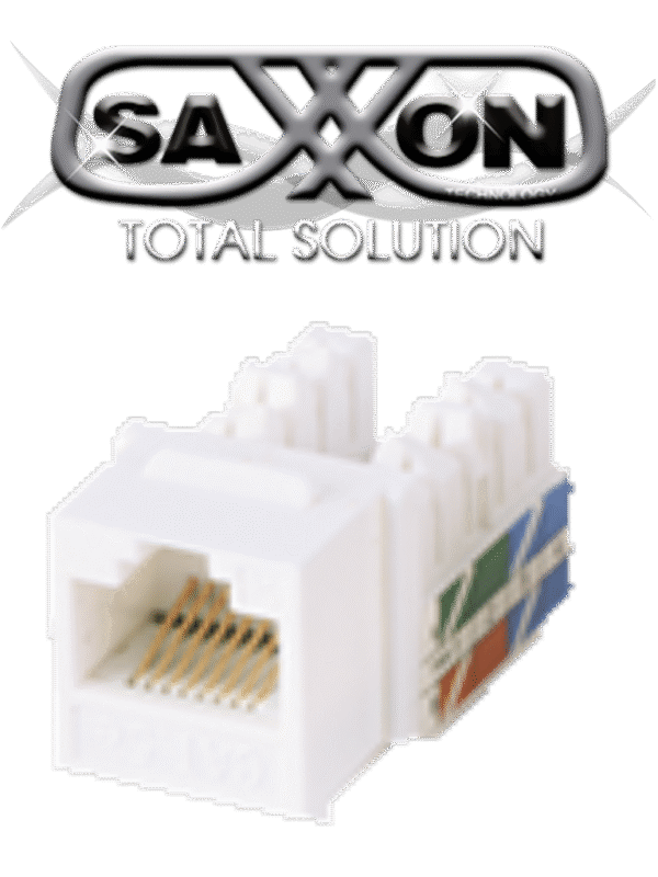 Modulo jack keystone RJ45 8 Hilos CAT 6 Compatible con calibres AWG 22-26 Color blanco - M265-6 WHITE