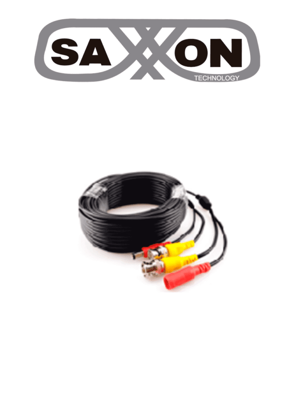 Cable Coaxial Armado Siamés Conector BNC RG59 + Conector de Energía 10 Metros Para Cámaras 4K 100% Cobre Uso interior - SX-WB10