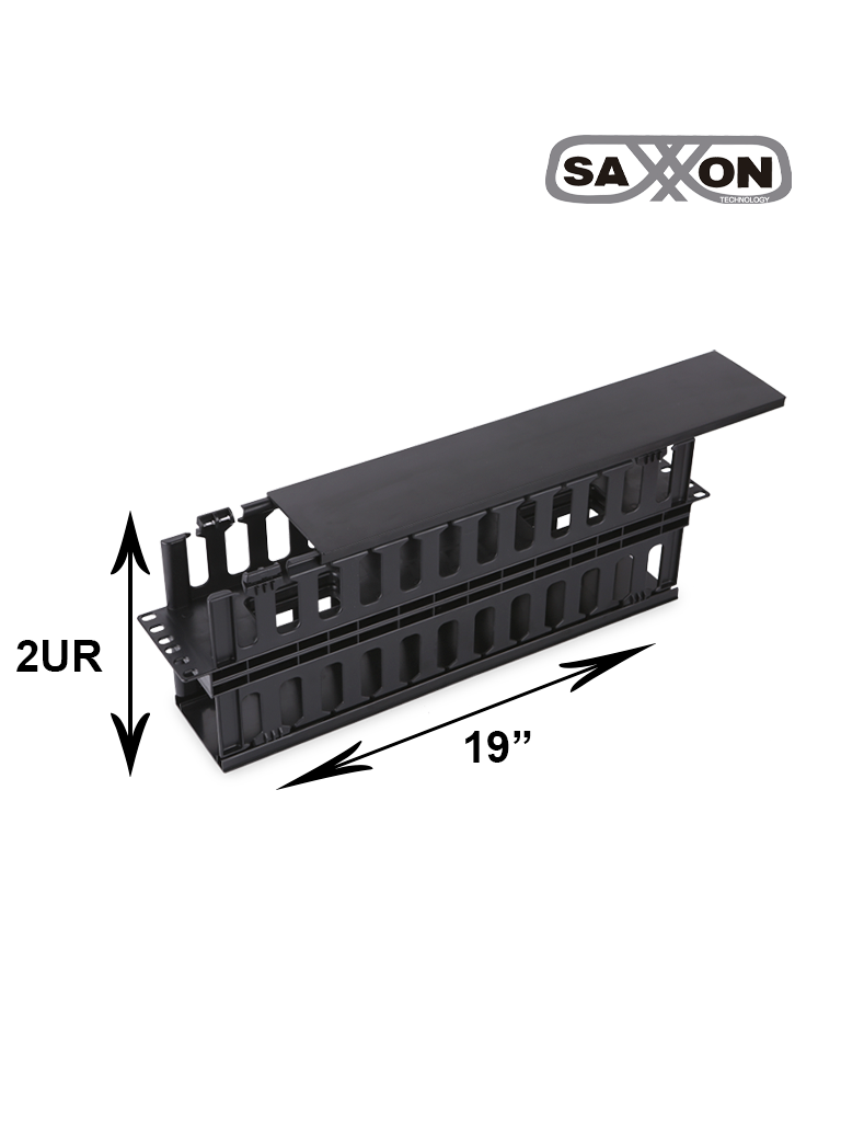 Organizador de cable horizontal para rack Doble lado Plastico 2U - J606-10 - Imagen 2