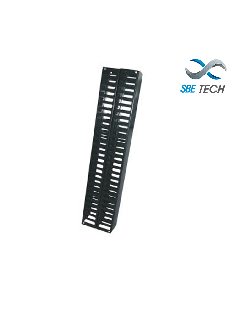 Organizador de cable vertical frontal y posterior de 40 UR para rack de 7 ft - SBE-OV40UR