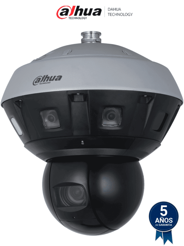 Cámara IP panorámica multisensor 8x2MP PTZ de 40x zoom óptico y 4MP con tecnologías Wiz Mind Starlight Smart Tracking IR 400m H.265 certificación IP66 entradas y salidas de audio (2) y alarma (7) - DH-PSDW81642M-A360-D440