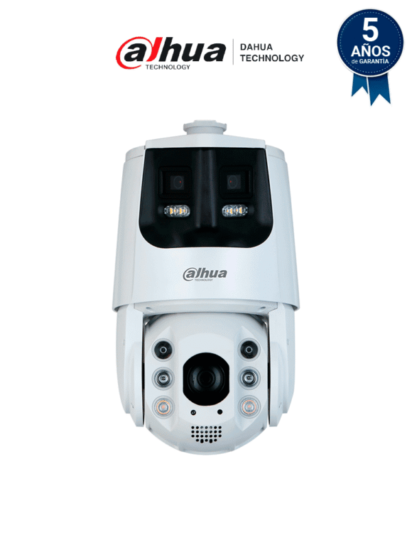 Cámara PTZ panorámica IP 4 Megapixeles Iluminadores Duales Inteligentes 25X Zoom Starlight IR hasta 200 m Auto-tracking Protección Perimetral Detección Facial IP66 Disuasión Activa Sirena y Estrobo - DH-SDT6C425-4P-GB-APV-0280